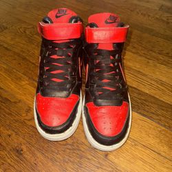 Nike High Top Red And Black