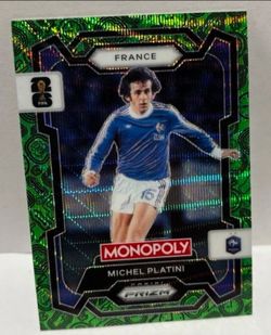 Panini Prizm Michel Platini Monopoly Green Prizm Card
