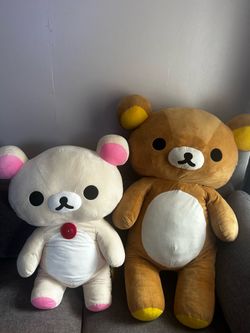 Rilakkuma and Korilakkuma Jumbo plushies