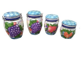 4- Capriware Michael's Orchard Canisters