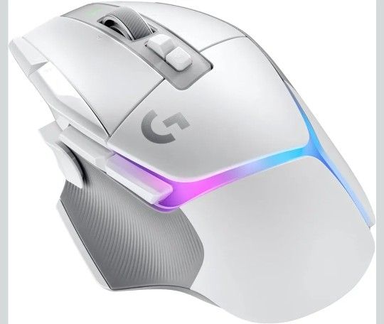 Logitech G502 X Plus Wireless Gaming Mouse - LIGHTSPEED Optical, LIGHTFORCE Switches, LIGHTSYNC RGB, HERO 25K Sensor for PC/Mac - White