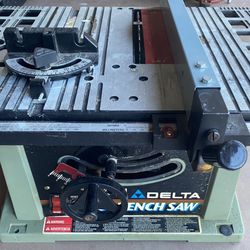 Delta 10” Table Saw 36-540 Type 2 Bench Saw Aluminum Table Top 