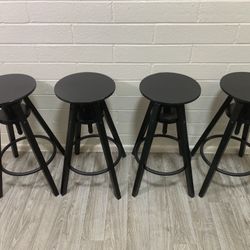 4 IKEA Dalfred Adjustable Bar Stools 