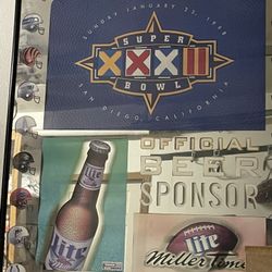 SuperBowl XXXII Miller Lite Mirror 