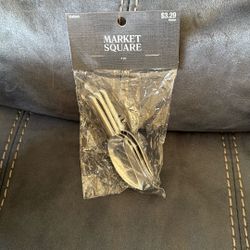 New Sealed Market Square 3 Pack Small Silver Metal Scoops 