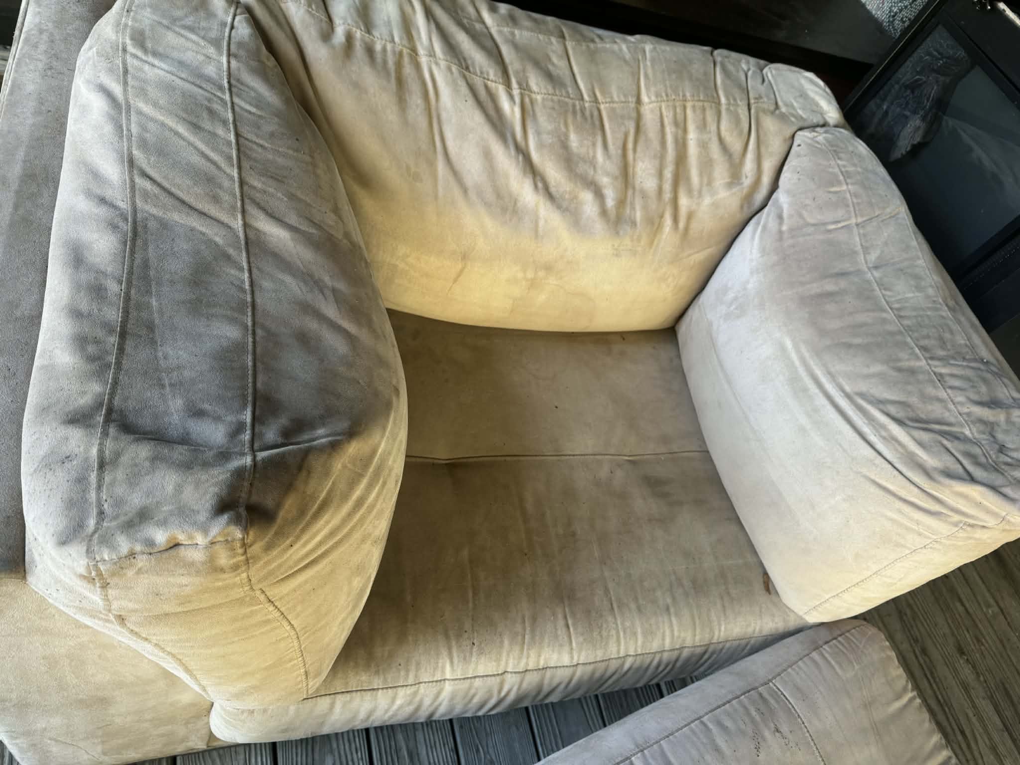 Large one seater and ottoman