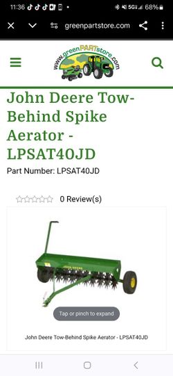 John Dear Tow Behind Spike Aerator
