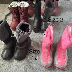 Snow Boots Size 12,2,3,4,5 