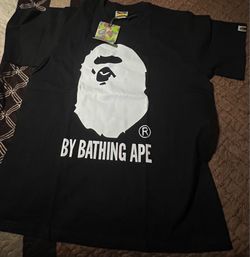 S-L Black bape tee/white logo