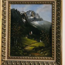 Two  Original  Garmisch -Partenkirchen with Alpspitze, Germany