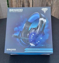 BENGOO G9000 Pro Gaming Headset – New Not-Opened Factory Sealed, Noise-Cancel Mic, Multi-Platform
