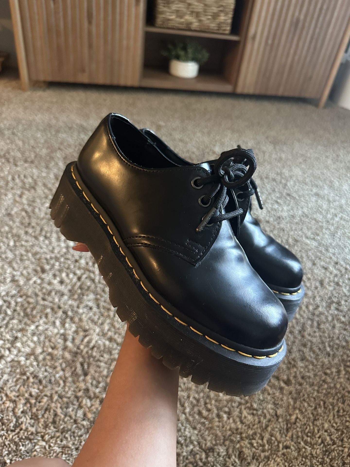 1461 SMOOTH LEATHER PLATFORM SHOES