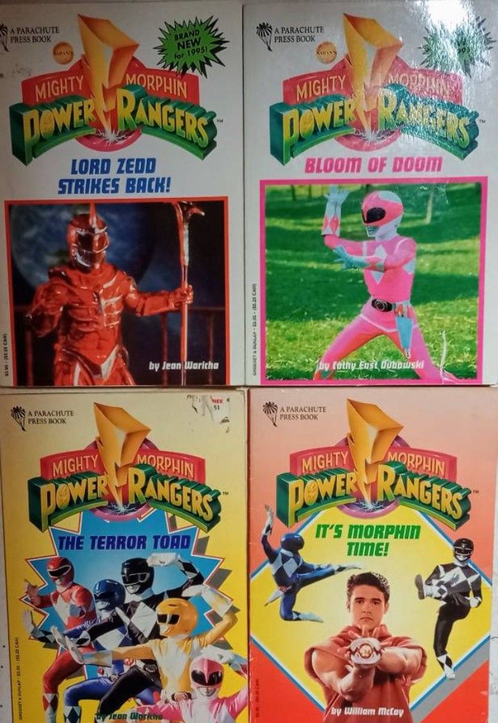 Vintage Mighty Morphin Power Rangers Story Books Set Of Four