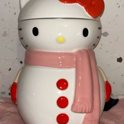 Hello Kitty Snowman Cookie Jar