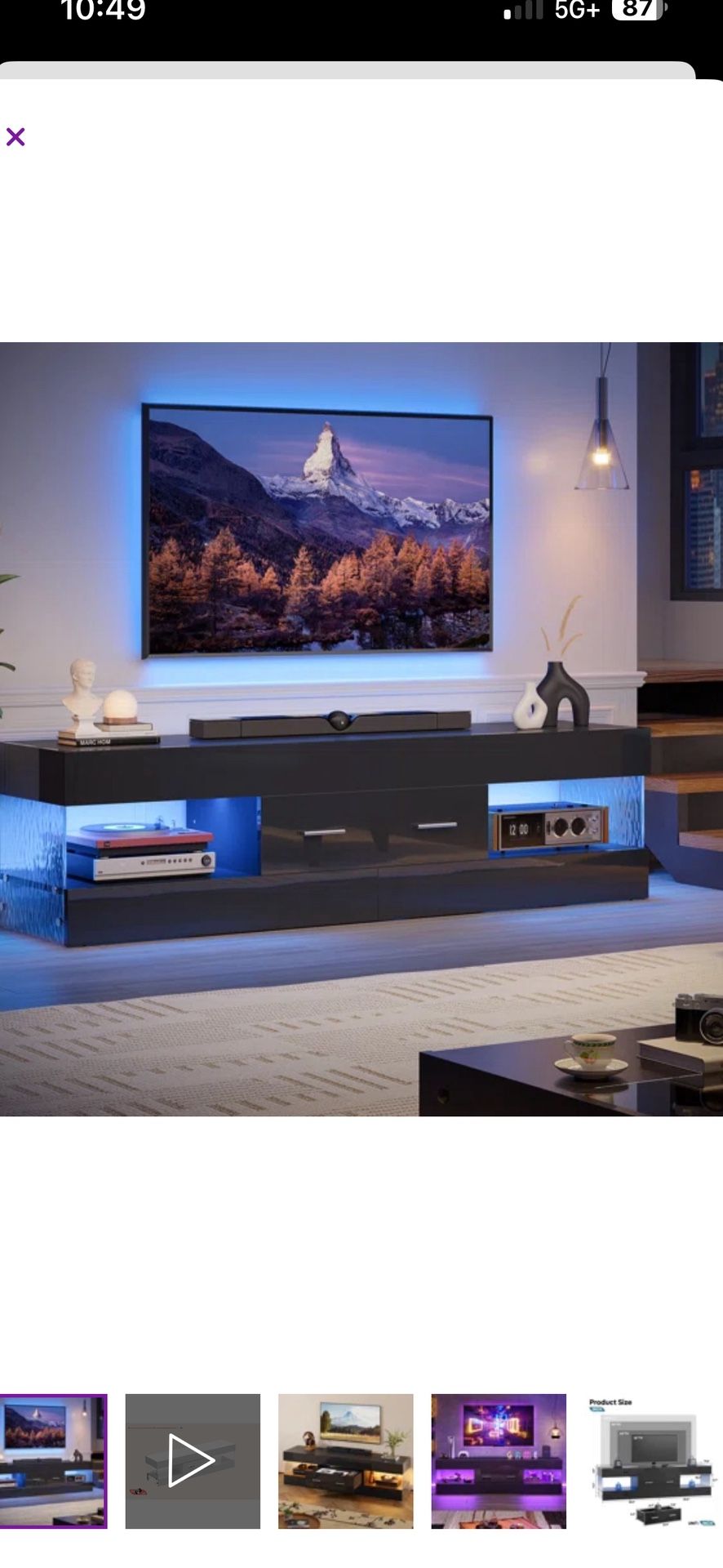 60in Glossy Tv Stand