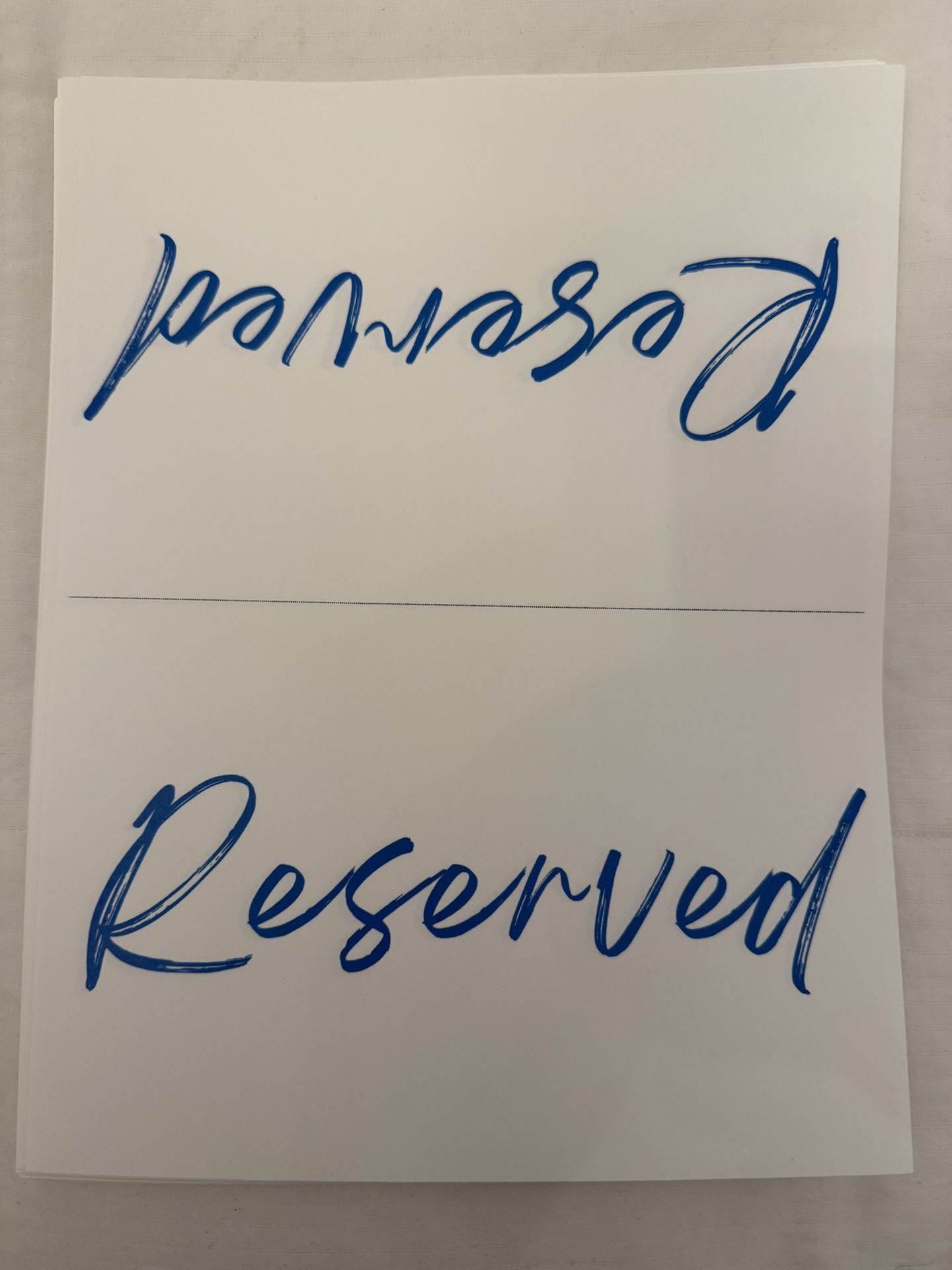 20 “Reserved” Signs  
