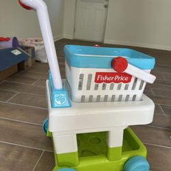 Fisherprice Basket And Trolley For Pretend Play