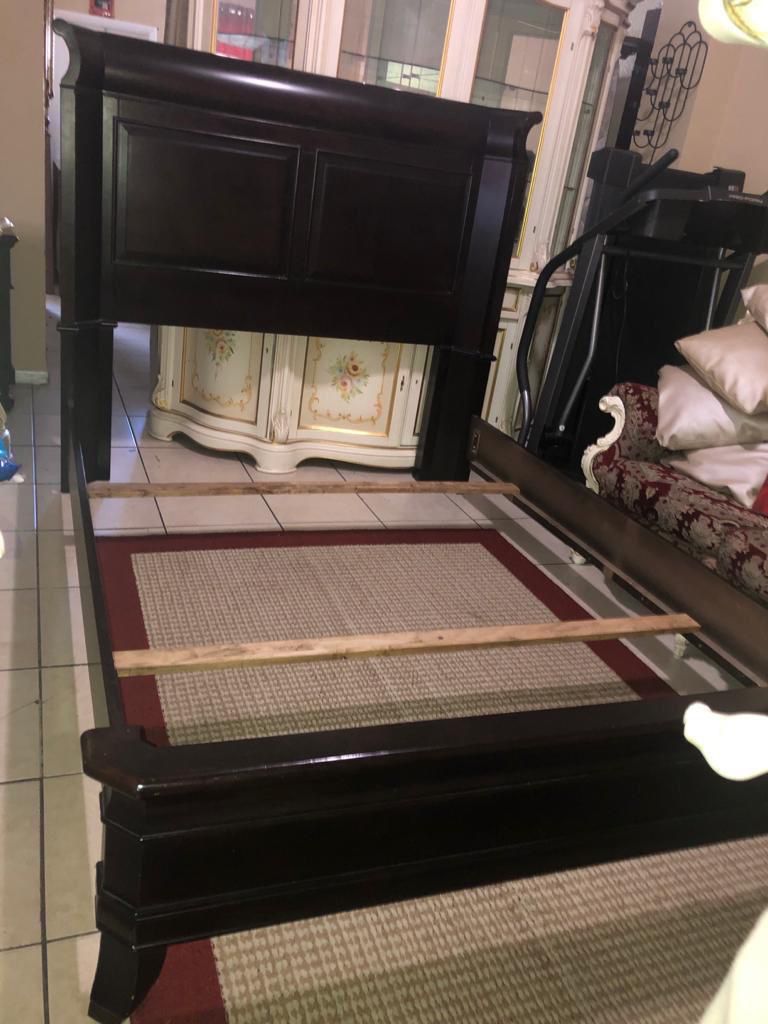 Queen bed frame and 1 night stand no mattress