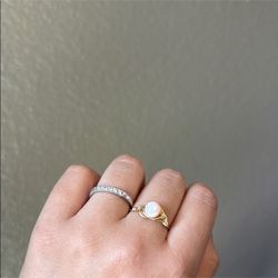 Wire Ring With Pink Stone