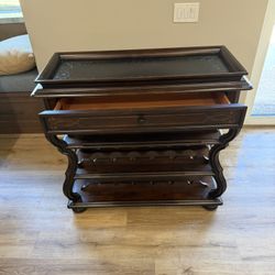 Upscale Wine Rack- Furniture with Slideout Drawer 