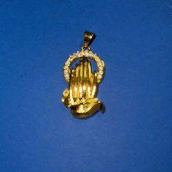 pendant for chain.  Gold-plated hand of God.  good quality