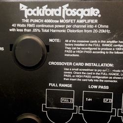 Rockford Fosgate Punch dsm4080 4 channel amp