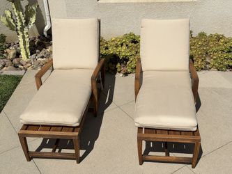 Kingsley Bate Amalfi Teak Chaise Lounge Set with Cushions and Side Table