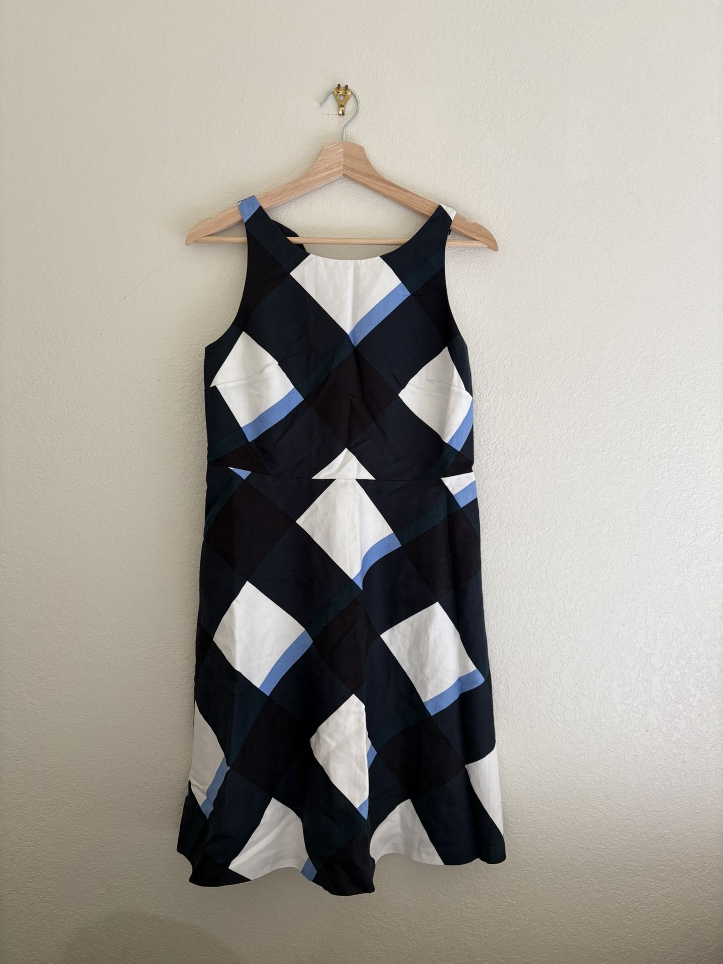 Ann Taylor Elegant Black and White Checkered Dress