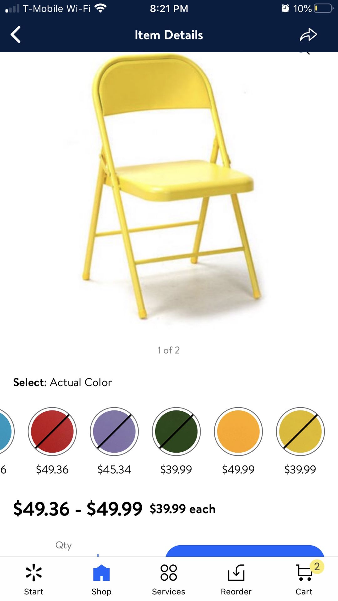 Folding chairs