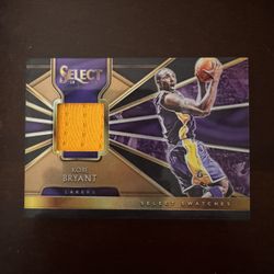 2018 Kobe Bryant Select Swatches /49 Game Worn Jersey LA Lakers 