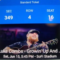 Luke Combs Concert Ticket