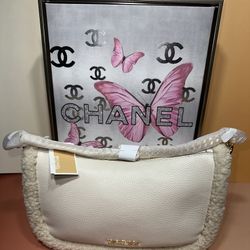 Michael Kors Sherpa & Leather Top Handle & Crossbody purse.