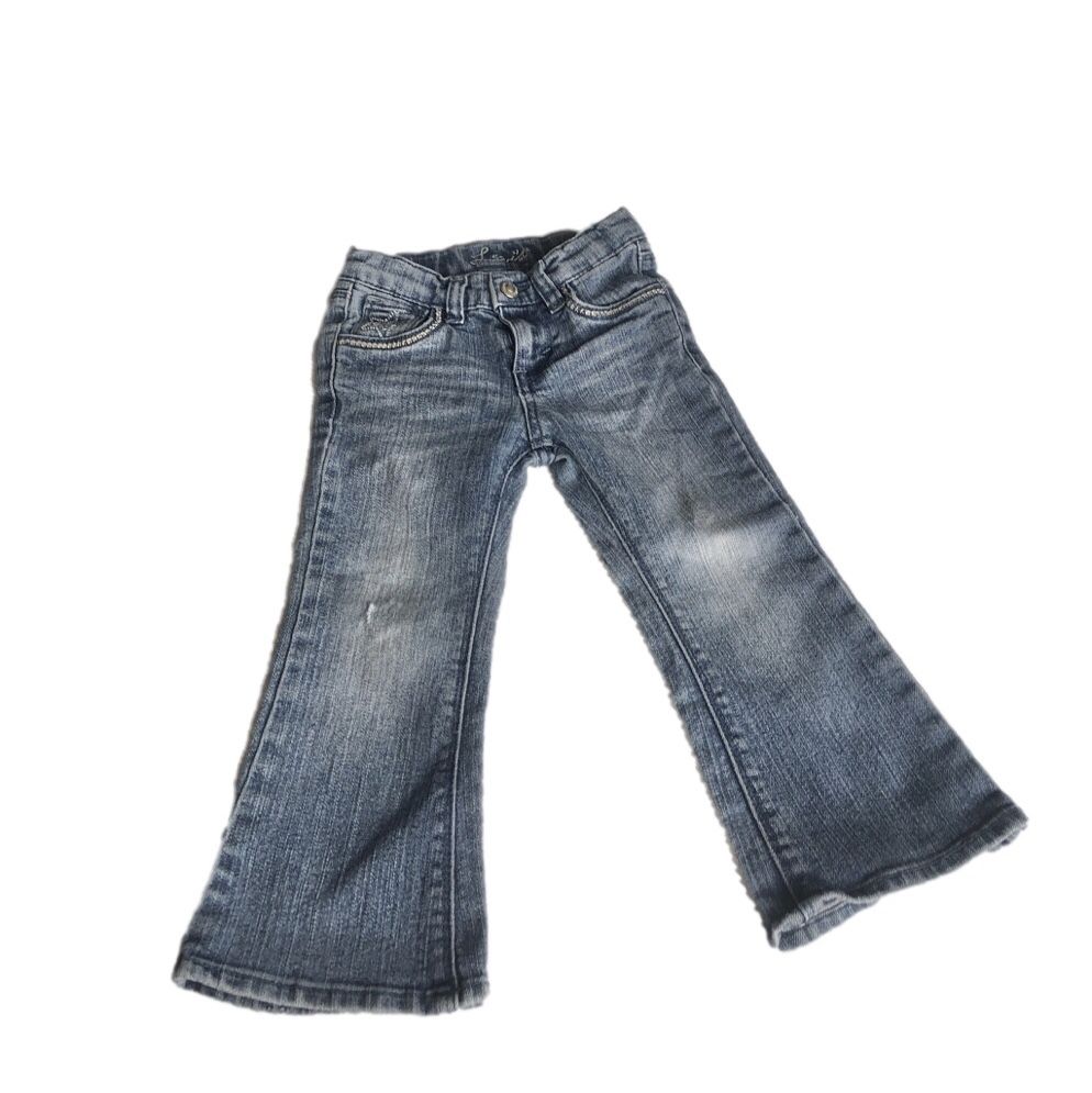 Levi's Blue Medium Wash Denim Embroidered Stars Girls Bootcut Jeans