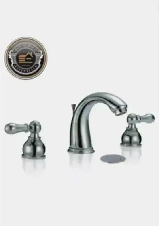 8" Chrome Widespread Bathroom Faucet with Drain..... CHECK OUT MY PAGE FOR MORE ITEMS