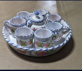 Vintage Mini Coffee Set And Sugar Pot