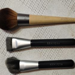 SEPHORA &ECOTOOLS 3 Make Up Brushes 