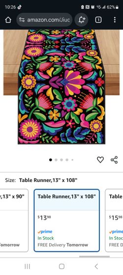 mexican floral table runner