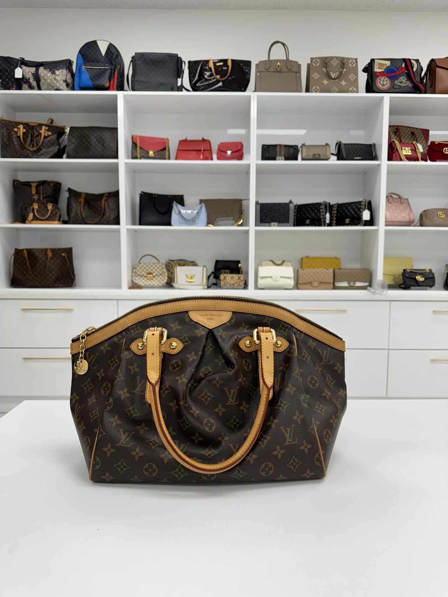 Louis Vuitton Monogram Tivoli GM Handbag Brown