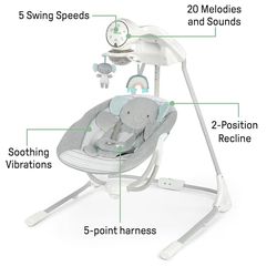 Ingenuity InLighten 5-Speed Baby Swing