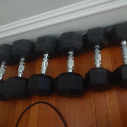 Dumbbells (20lbs, 30lbs, & 40lbs)