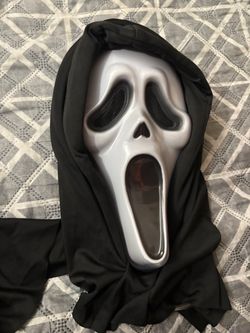 Mask and hooded robe