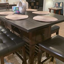 Counter height dining table set