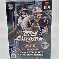2025 Topps NFL Chrome Football Trading Card Blaster Value Box