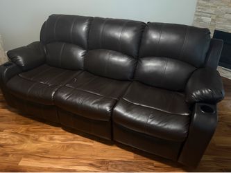 Brown Leather Couch
