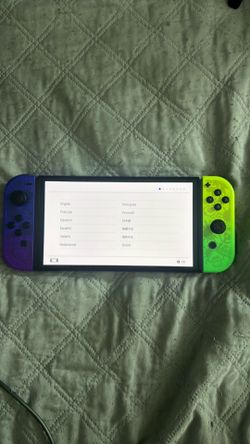 Nintendo switch oled splatoon edition with splatoon 3 game