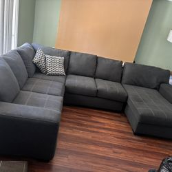 Dark Blue Couch.