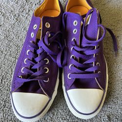Purple & Gold All Star Converse Men’s 9 (Women’s 11)
