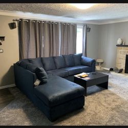 $39 Down Payment 👍 Darcy Navy Blue Comfort Modern Sectional Couch 💥 Color Options 👍 