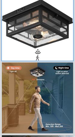 Motion Sensor Ceiling Light Used 