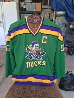 Anaheim Mighty Ducks Movie Jersey #96 Charlie Conway Hockey Jersey XXXL.  D5